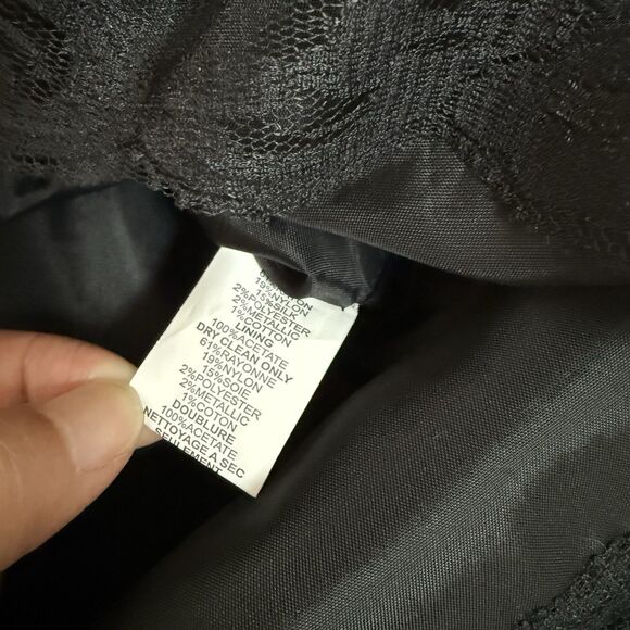 Trina Turk Shimmer Tweed Boucle Chain Trim Sheath Shift Dress Sz 12 Good Night - Picture 4 of 8